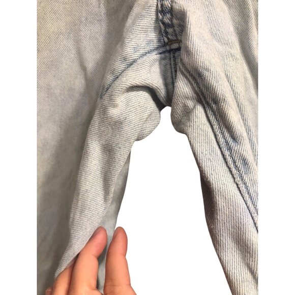 Light Blue Grunge Baggy Multi Pocket Oversize Hardware Carpenter Jeans Sz 15/32W - Picture 5 of 16